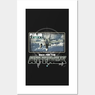 F/A18 Super Hornet  Airforce Pilot Gift Modern Warbird back for the Attack Posters and Art